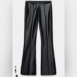 Zara Mini Flare Leather Pants
